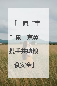 三夏“丰”景｜京冀携手共助粮食安全