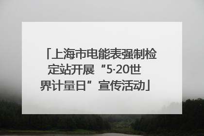 上海市电能表强制检定站开展“5·20世界计量日”宣传活动