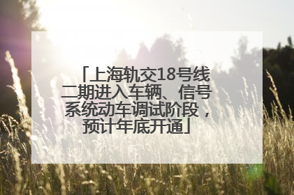 上海轨交18号线二期进入车辆、信号系统动车调试阶段，预计年底开通