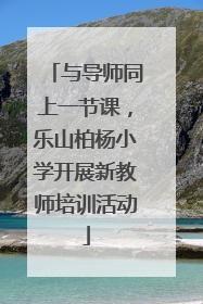 与导师同上一节课，乐山柏杨小学开展新教师培训活动
