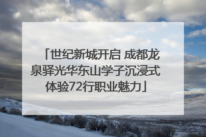 世纪新城开启 成都龙泉驿光华东山学子沉浸式体验72行职业魅力