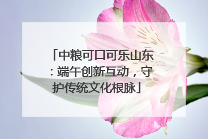 中粮可口可乐山东：端午创新互动，守护传统文化根脉