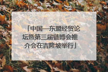 中国—东盟经贸论坛暨第三届链博会推介会在吉隆坡举行