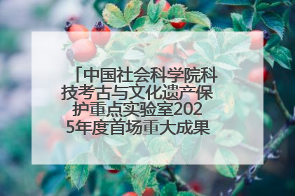 中国社会科学院科技考古与文化遗产保护重点实验室2025年度首场重大成果发布会在京举行