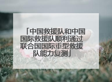 中国救援队和中国国际救援队顺利通过联合国国际重型救援队能力复测