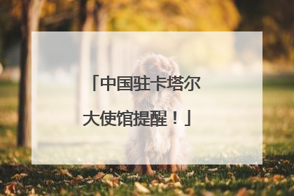 中国驻卡塔尔大使馆提醒！