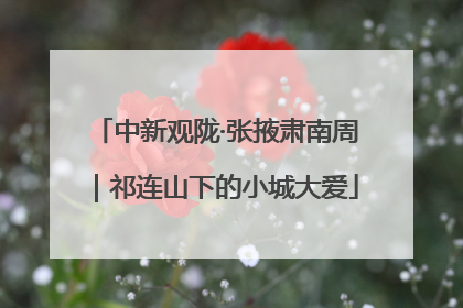 中新观陇·张掖肃南周｜祁连山下的小城大爱