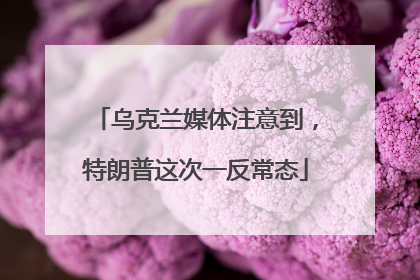 乌克兰媒体注意到，特朗普这次一反常态