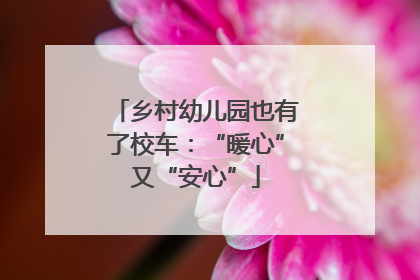 乡村幼儿园也有了校车：“暖心”又“安心”