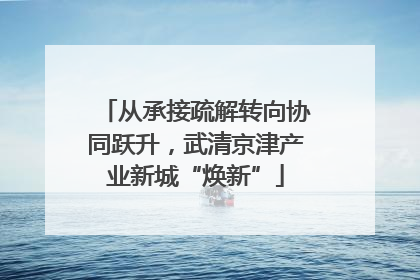 从承接疏解转向协同跃升，武清京津产业新城“焕新”