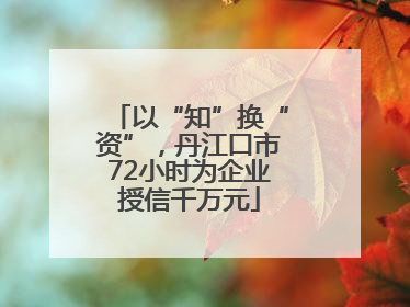 以“知”换“资”，丹江口市72小时为企业授信千万元