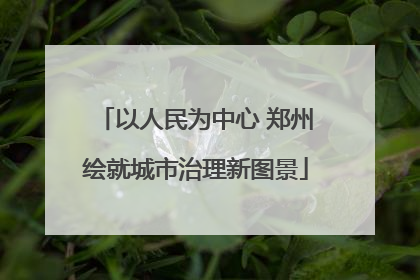 以人民为中心 郑州绘就城市治理新图景