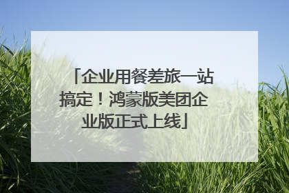 企业用餐差旅一站搞定！鸿蒙版美团企业版正式上线