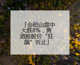 会稽山盘中大跌8%，黄酒股股价“狂飙”暂止