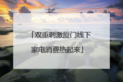 双重刺激厦门线下家电消费热起来
