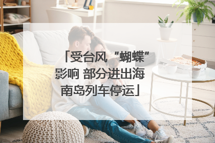 受台风“蝴蝶”影响 部分进出海南岛列车停运