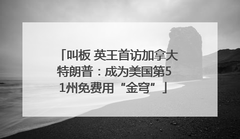 叫板 英王首访加拿大 特朗普：成为美国第51州免费用“金穹”