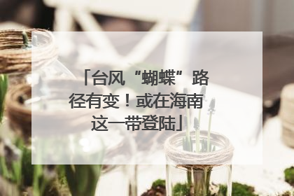 台风“蝴蝶”路径有变！或在海南这一带登陆