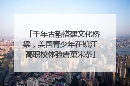 千年古韵搭建文化桥梁，美国青少年在镇江高职校体验唐菓宋茶