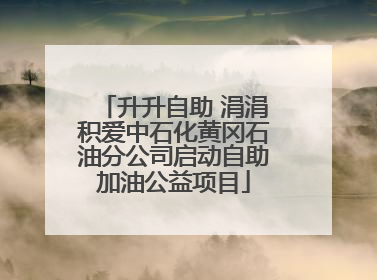升升自助 涓涓积爱中石化黄冈石油分公司启动自助加油公益项目