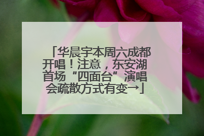 华晨宇本周六成都开唱！注意，东安湖首场“四面台”演唱会疏散方式有变→