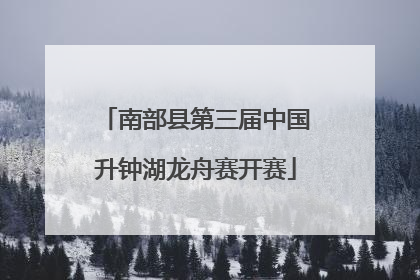 南部县第三届中国升钟湖龙舟赛开赛