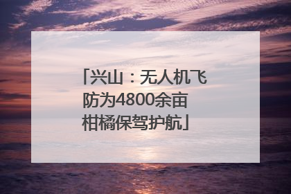 兴山：无人机飞防为4800余亩柑橘保驾护航