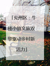 兖州区：牛楼小镇文旅双擎驱动乡村新活力