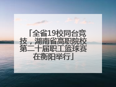 全省19校同台竞技，湖南省高职院校第二十届职工篮球赛在衡阳举行