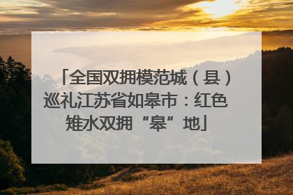 全国双拥模范城（县）巡礼江苏省如皋市：红色雉水双拥“皋”地