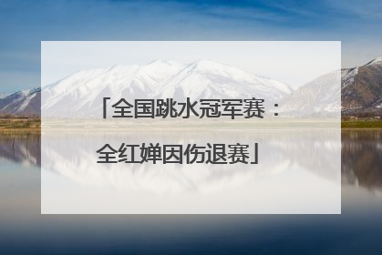 全国跳水冠军赛：全红婵因伤退赛