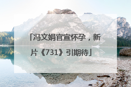 冯文娟官宣怀孕，新片《731》引期待