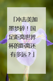 冲击美加墨梦碎！国足距离世界杯的距离还有多远？
