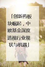 创新药板块崛起，中欧基金深度透视行业现状与机遇