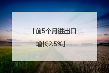 前5个月进出口增长2.5%