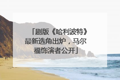 剧版《哈利波特》最新选角出炉，马尔福饰演者公开
