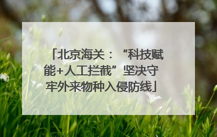 北京海关：“科技赋能+人工拦截”坚决守牢外来物种入侵防线