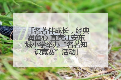 名著伴成长，经典润童心 宜宾江安东城小学举办“名著知识竞赛”活动
