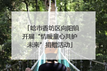 哈市香坊区向阳镇开展“情暖童心共护未来”捐赠活动