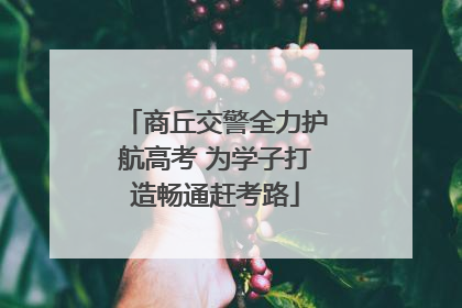 商丘交警全力护航高考 为学子打造畅通赶考路