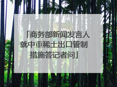 商务部新闻发言人就中重稀土出口管制措施答记者问