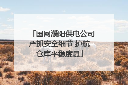 国网濮阳供电公司严抓安全细节 护航仓库平稳度夏