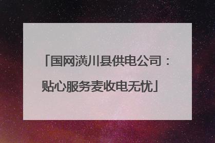 国网潢川县供电公司：贴心服务麦收电无忧