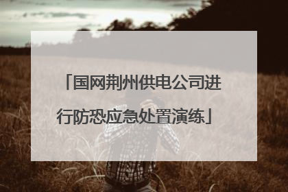国网荆州供电公司进行防恐应急处置演练