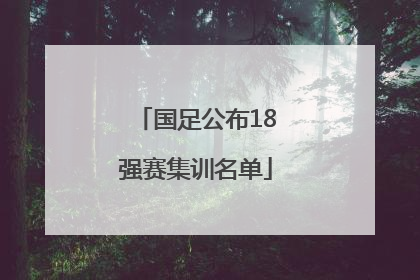 国足公布18强赛集训名单