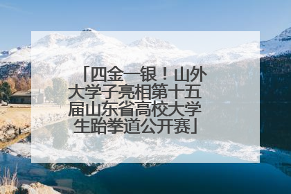 四金一银！山外大学子亮相第十五届山东省高校大学生跆拳道公开赛