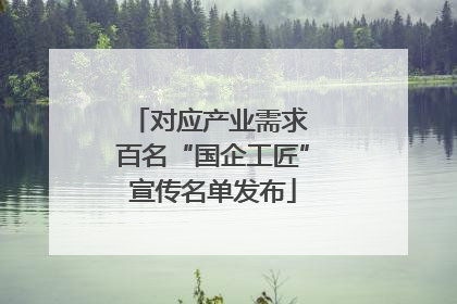 对应产业需求 百名“国企工匠”宣传名单发布