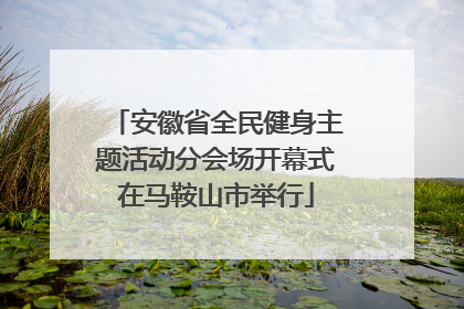 安徽省全民健身主题活动分会场开幕式在马鞍山市举行
