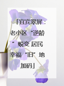 宜宾翠屏：老小区“逆龄”蜕变 居民幸福“旧”地加码