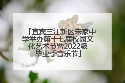 宜宾三江新区宋家中学举办第十七届校园文化艺术节暨2022级毕业季音乐节